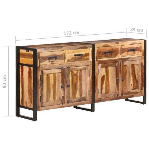 Skænk 172x35x80 cm massivt akacietræ med honningfarvet finish
