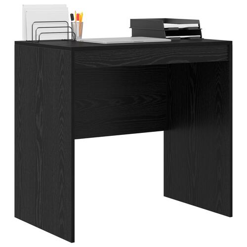 Skrivebord Sort Egetræ 80x50x76 cm Konstrueret træ