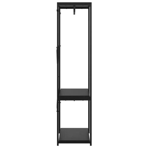Tøjstativ 60x40x167 cm metal og spånplader sort