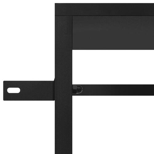 Tøjstativ 60x40x167 cm metal og spånplader sort