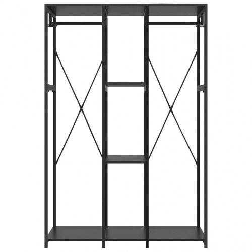Tøjstativ 110x40x167 cm metal og spånplader sort