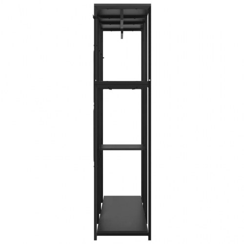 Tøjstativ 110x40x167 cm metal og spånplader sort