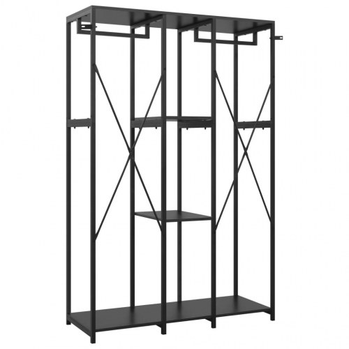 Tøjstativ 110x40x167 cm metal og spånplader sort
