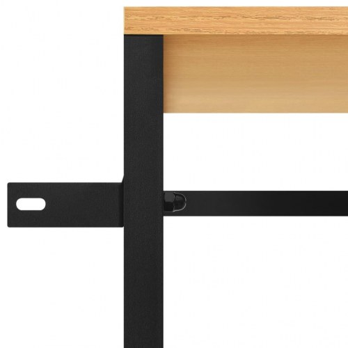 Tøjstativ 60x40x213 cm metal og spånplader sort og eg