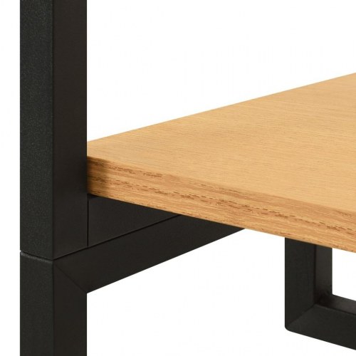 Tøjstativ 60x40x213 cm metal og spånplader sort og eg