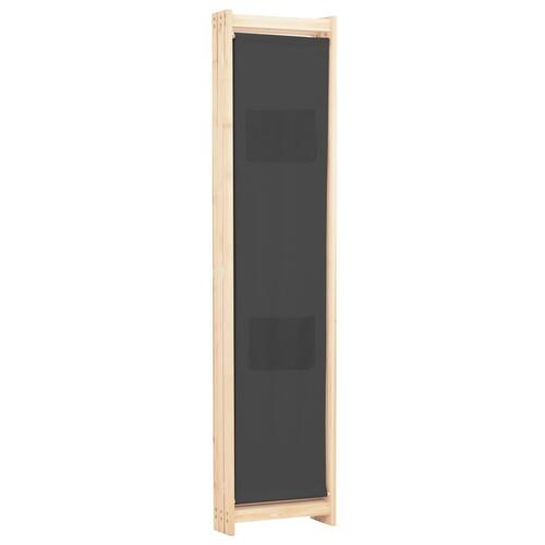 3-panels rumdeler 120 x 170 x 4 cm stof grå