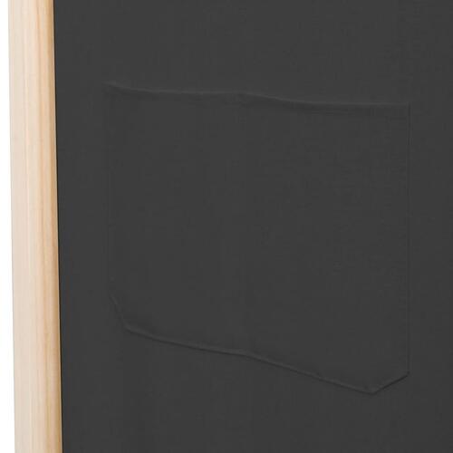 3-panels rumdeler 120 x 170 x 4 cm stof grå