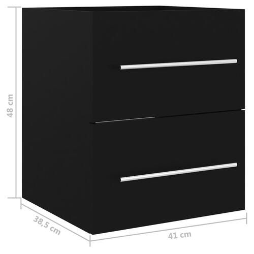 Vaskeskab 41x38,5x48 cm spånplade sort