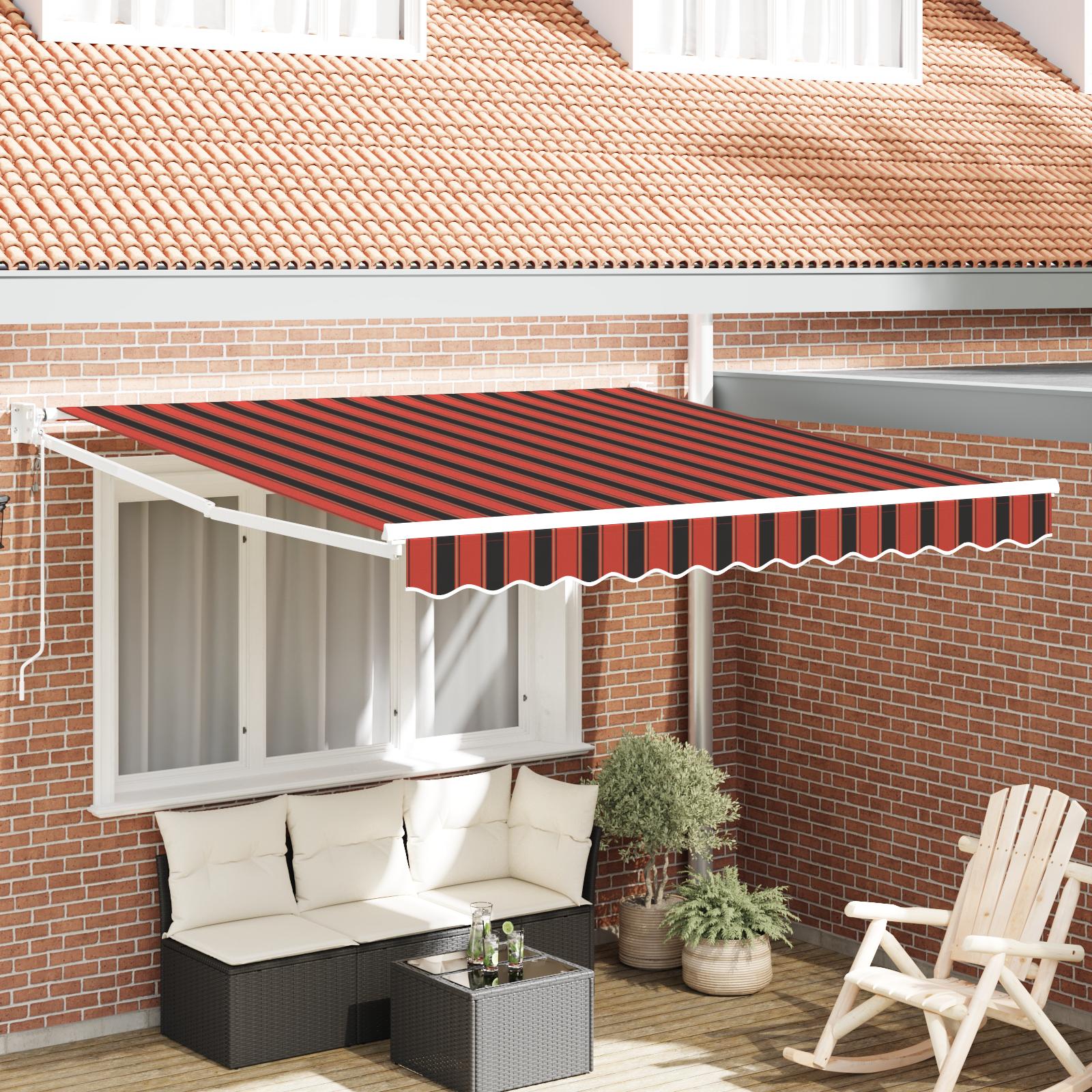 Utrækkelig Markise Orange og Brun 300 x 250 cm Polyester, Metal billede