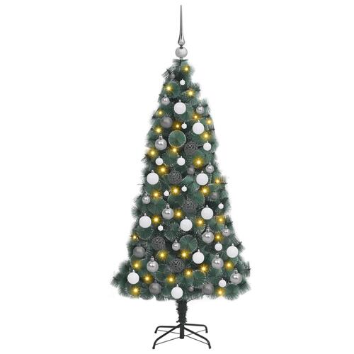 Kunstigt Juletræ LED & Bold Sæt Grøn 150 cm PET