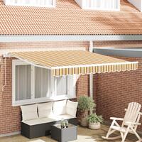 Automatisk Udtækkelig Markise Multifarvet Stribe 350x250 cm