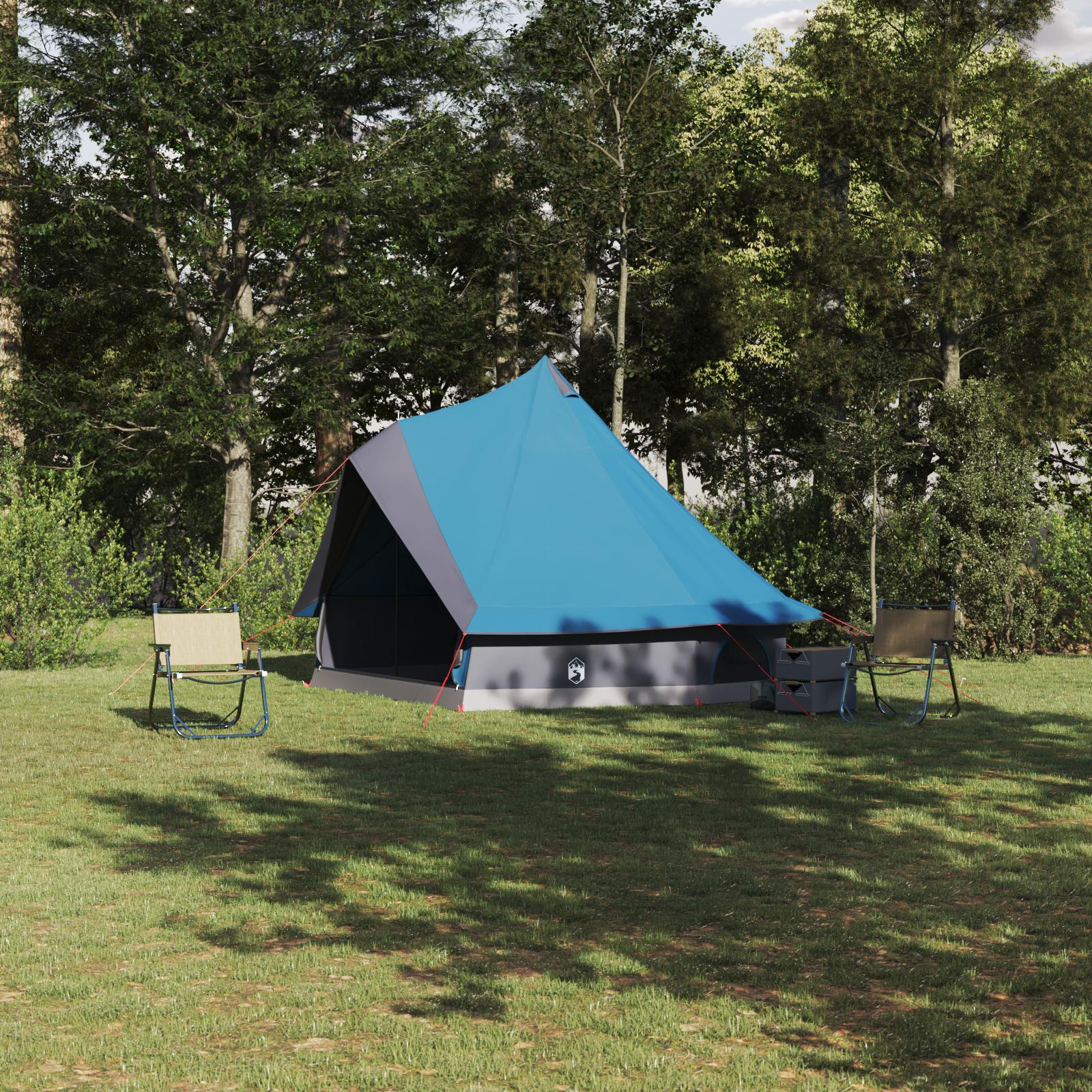 Familietelt Tipi Blå 8-Personers Vandafvisende