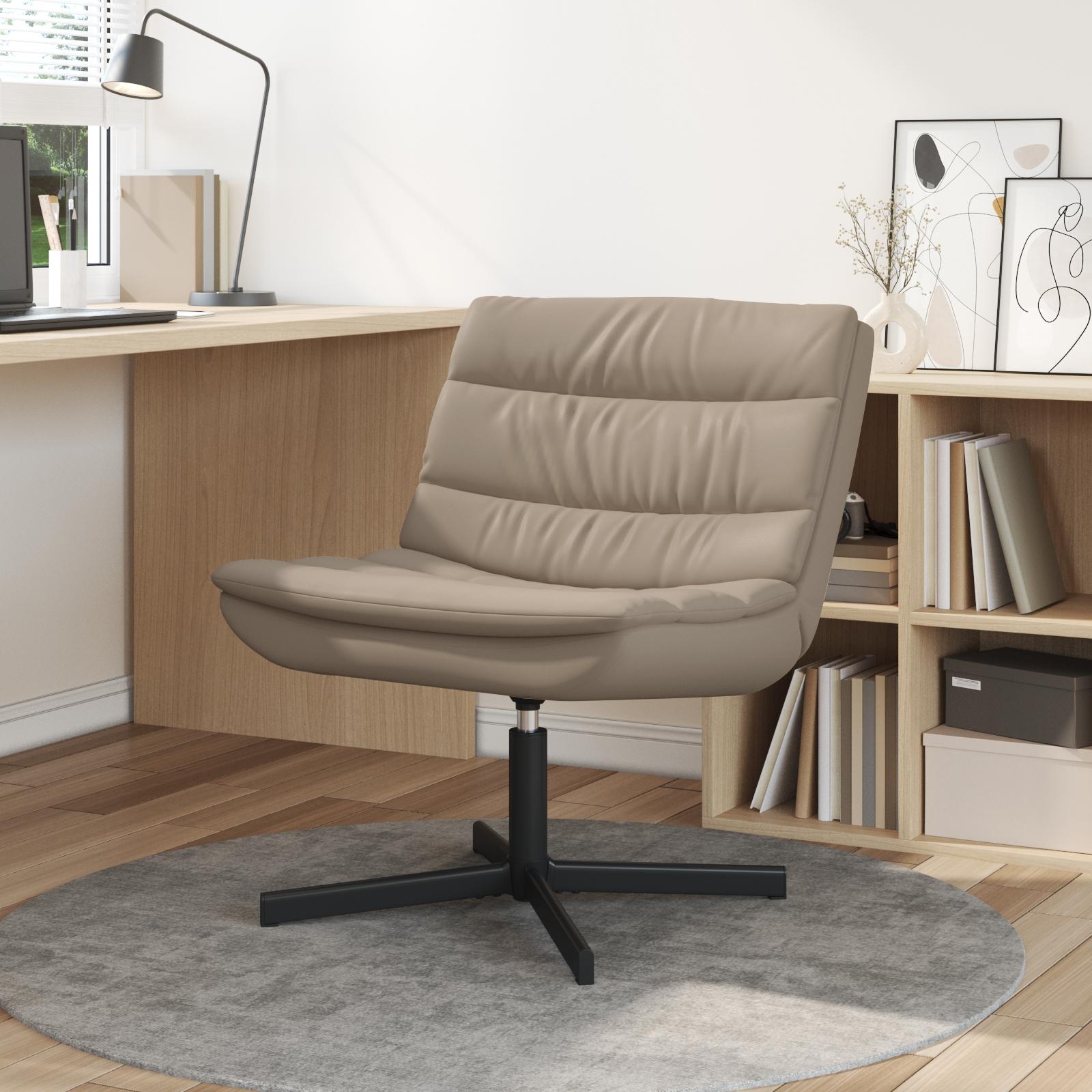 Drejestol Cappuccino Polyester, Metalbase Standard Ergonomisk billede