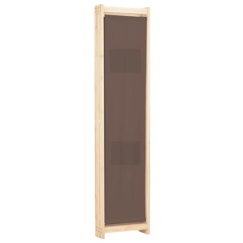 3-panels rumdeler 120 x 170 x 4 cm stof brun