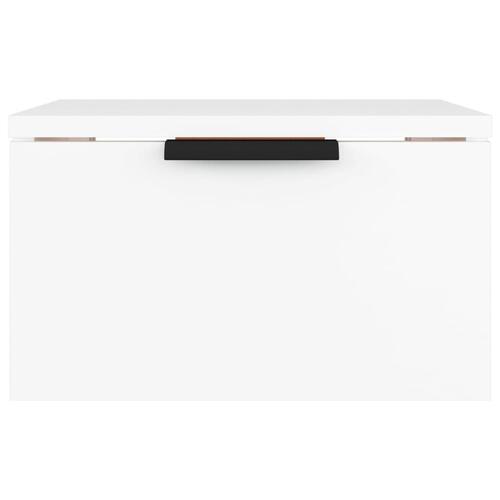 Væghængt sengebord 34x30x20 cm hvid (OUTLET C)