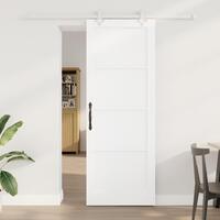 Glidende dør med hardware sæt Hvid 78x211 cm Solid Træ Fyr, indvendig dør 'ORKDAL'Hvid 78x211x4 cm Solid Træ Fyr