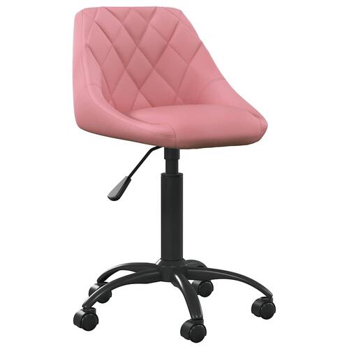 Spisebordsstol velour lyserød