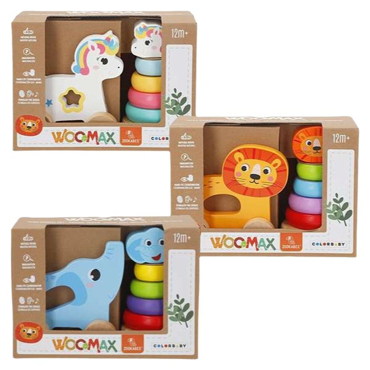 Træklegetøj i træ - assorterede dyremotiver (12 m+)