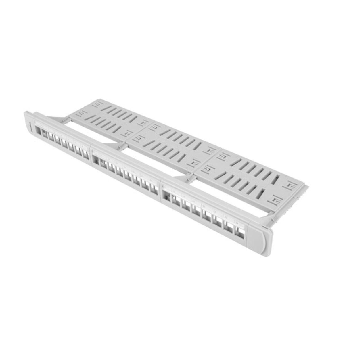 Lanberg 24-port UTP Cat6 patchpanel, 1U, grå (PPKS-1124-S)