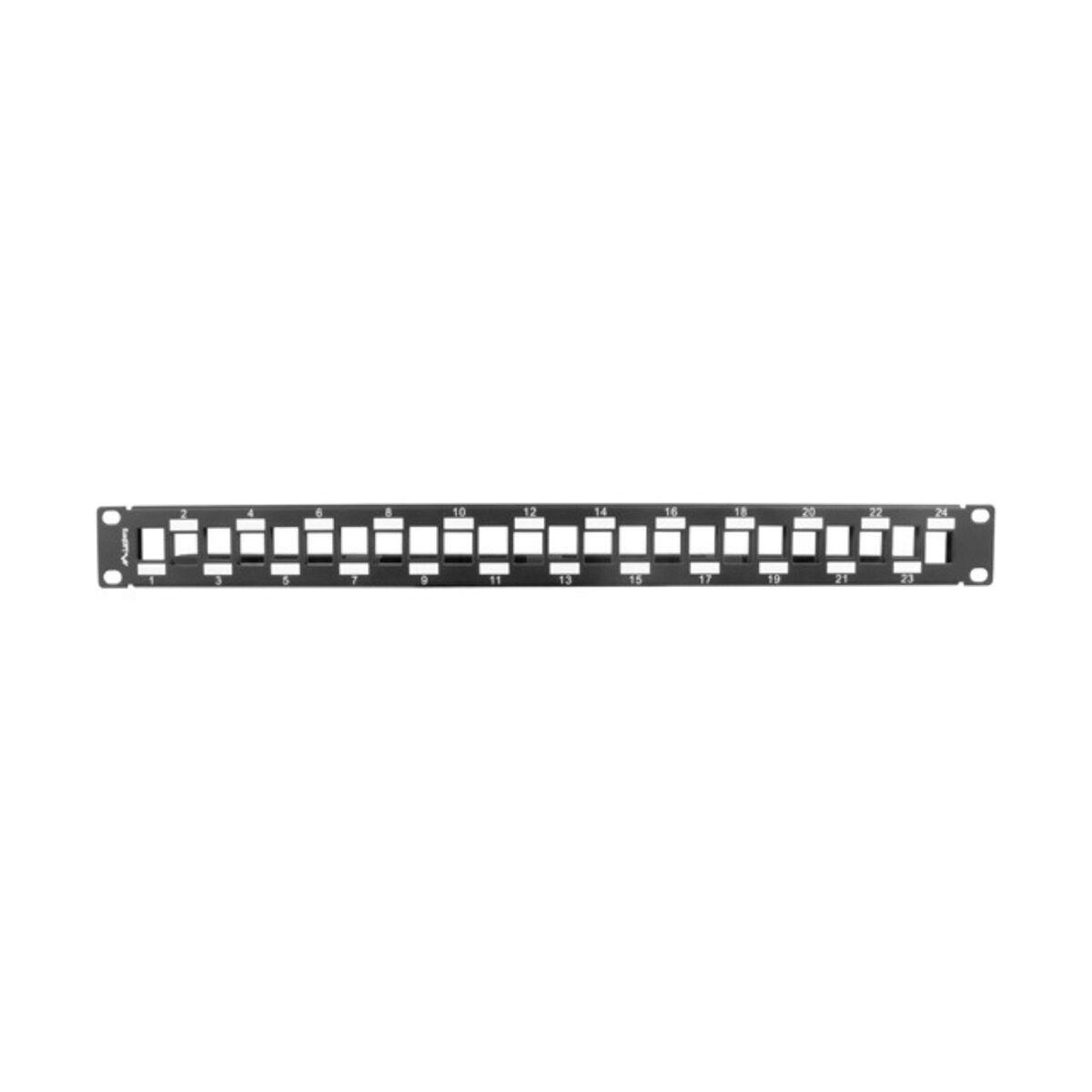 Lanberg PPKS-1224-B - patch panel (blank) - 1U - 19"