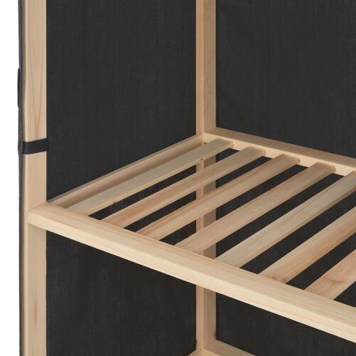 Klædeskab 110 x 40 x 170 cm stof grå