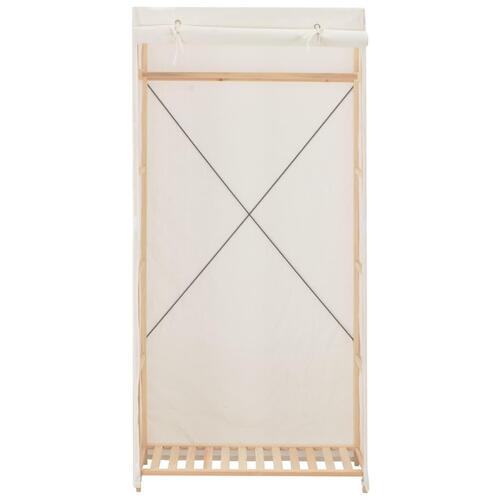 Klædeskab 79 x 40 x 170 cm stof hvid