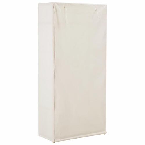 Klædeskab 79 x 40 x 170 cm stof hvid
