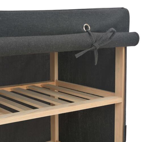Skoskab med overtræk 79 x 40 x 80 cm stof grå