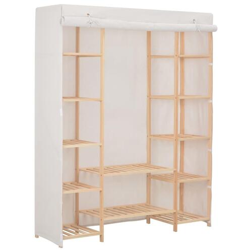 Klædeskab 135 x 40 x 170 cm stof hvid