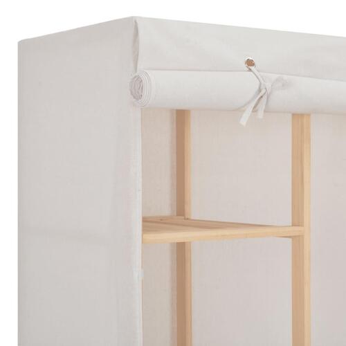 Klædeskab 135 x 40 x 170 cm stof hvid