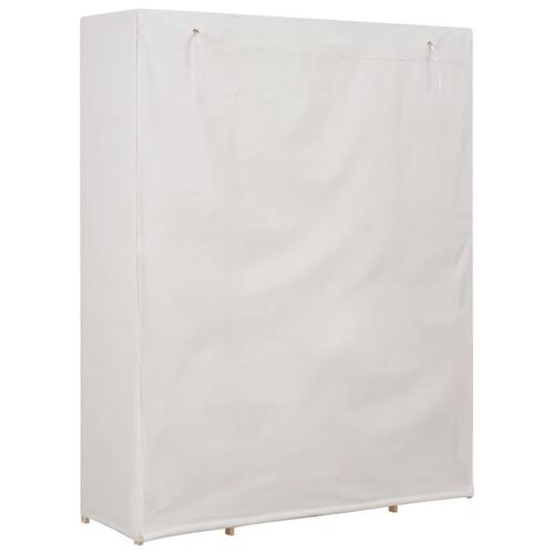 Klædeskab 135 x 40 x 170 cm stof hvid