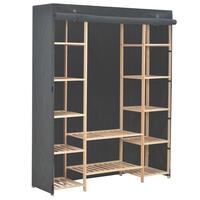 Klædeskab 135 x 40 x 170 cm stof grå