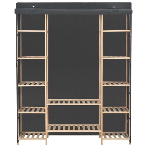 Klædeskab 135 x 40 x 170 cm stof grå