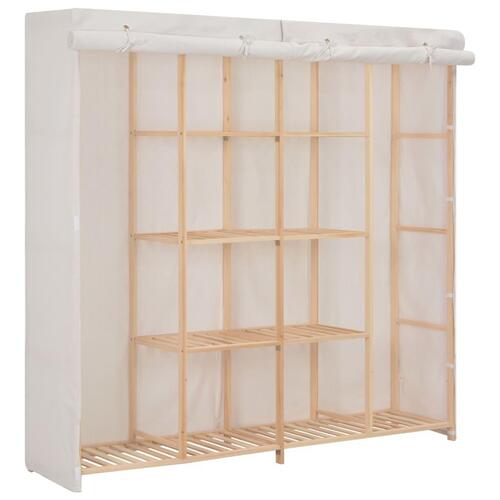 Klædeskab 173 x 40 x 170 cm stof hvid