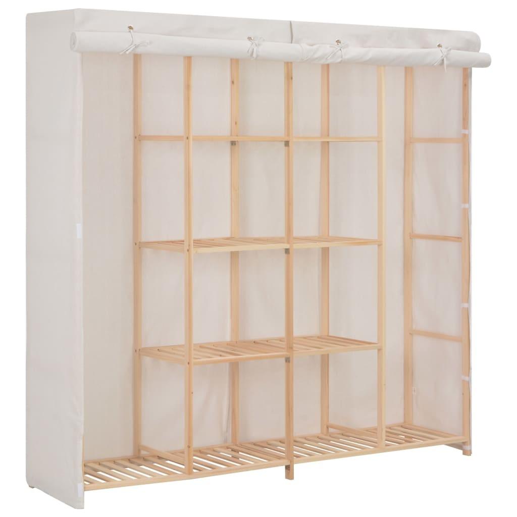 Klædeskab 173 x 40 x 170 cm stof hvid