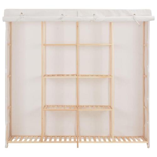 Klædeskab 173 x 40 x 170 cm stof hvid
