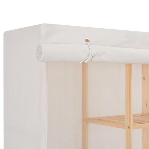Klædeskab 173 x 40 x 170 cm stof hvid