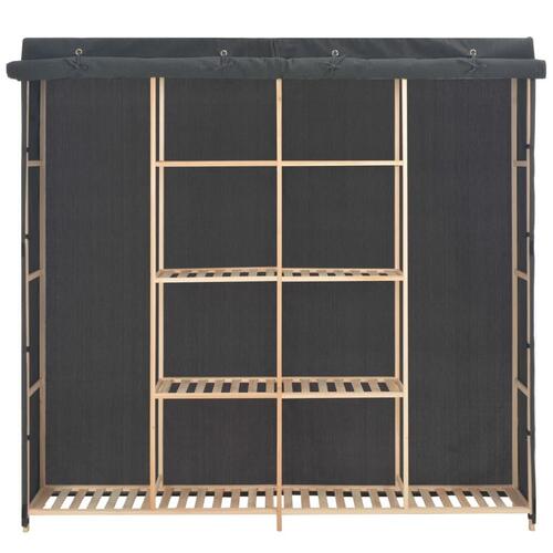 Klædeskab 173 x 40 x 170 cm stof grå