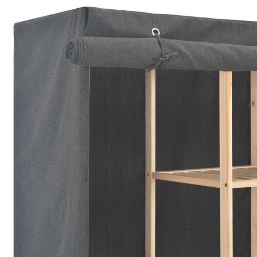 Klædeskab 173 x 40 x 170 cm stof grå