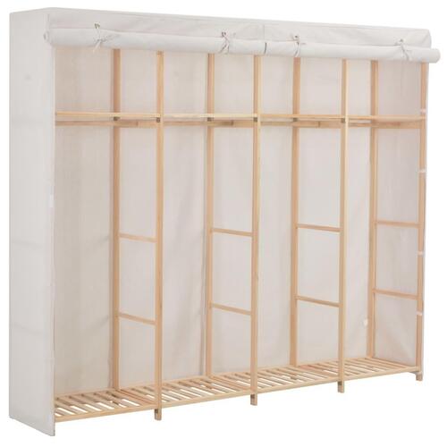 Klædeskab 200 x 40 x 170 cm stof hvid