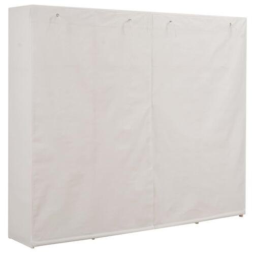 Klædeskab 200 x 40 x 170 cm stof hvid