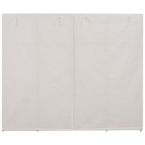 Klædeskab 200 x 40 x 170 cm stof hvid