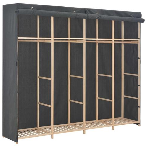 Klædeskab 200 x 40 x 170 cm stof grå