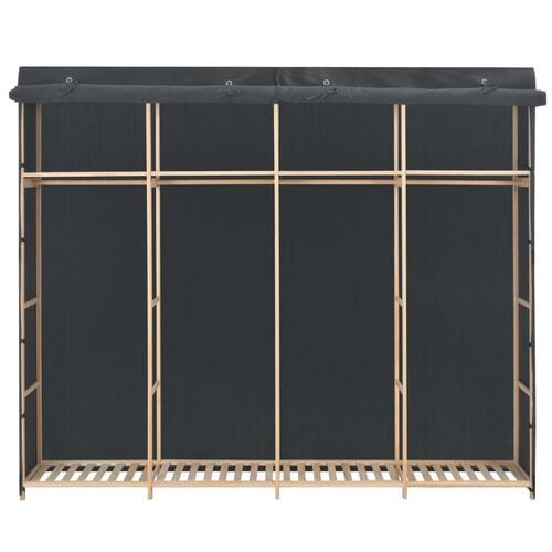 Klædeskab 200 x 40 x 170 cm stof grå