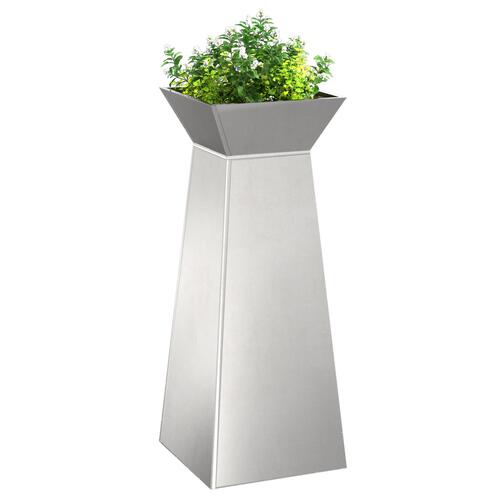 Planteskål Rustfrit Stål 40 x 40 x 101 cm Holdbar Planteskål