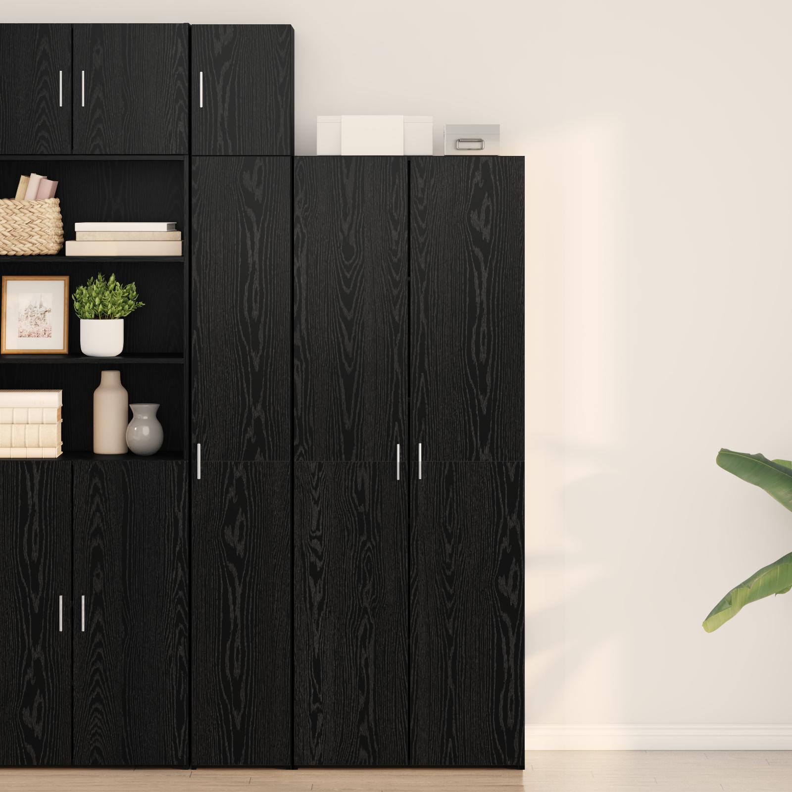 Highboard Sort Eg 70 X 42,5 X 185 Cm Konstrueret Træ