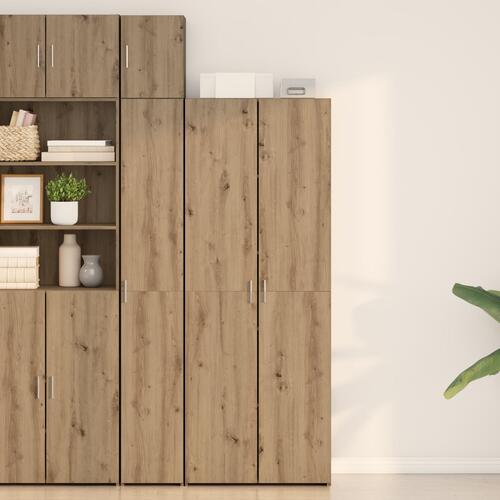 Højkommode Egetræ 70x42,5x185 cm Konstrueret Træ