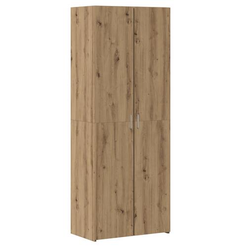 Højkommode Egetræ 70x42,5x185 cm Konstrueret Træ