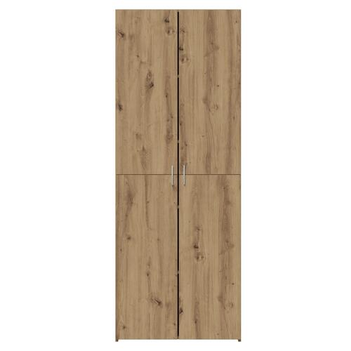 Højkommode Egetræ 70x42,5x185 cm Konstrueret Træ