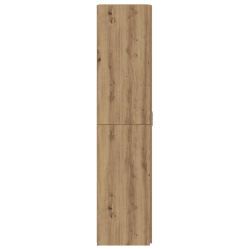 Højkommode Egetræ 70x42,5x185 cm Konstrueret Træ